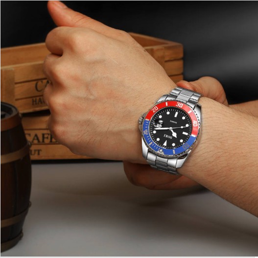 ĐỒNG HỒ NAM DÂY KIM LOẠI SOKI D268 CÓ LỊCH PHONG CÁCH DOANH NHÂN | BigBuy360 - bigbuy360.vn