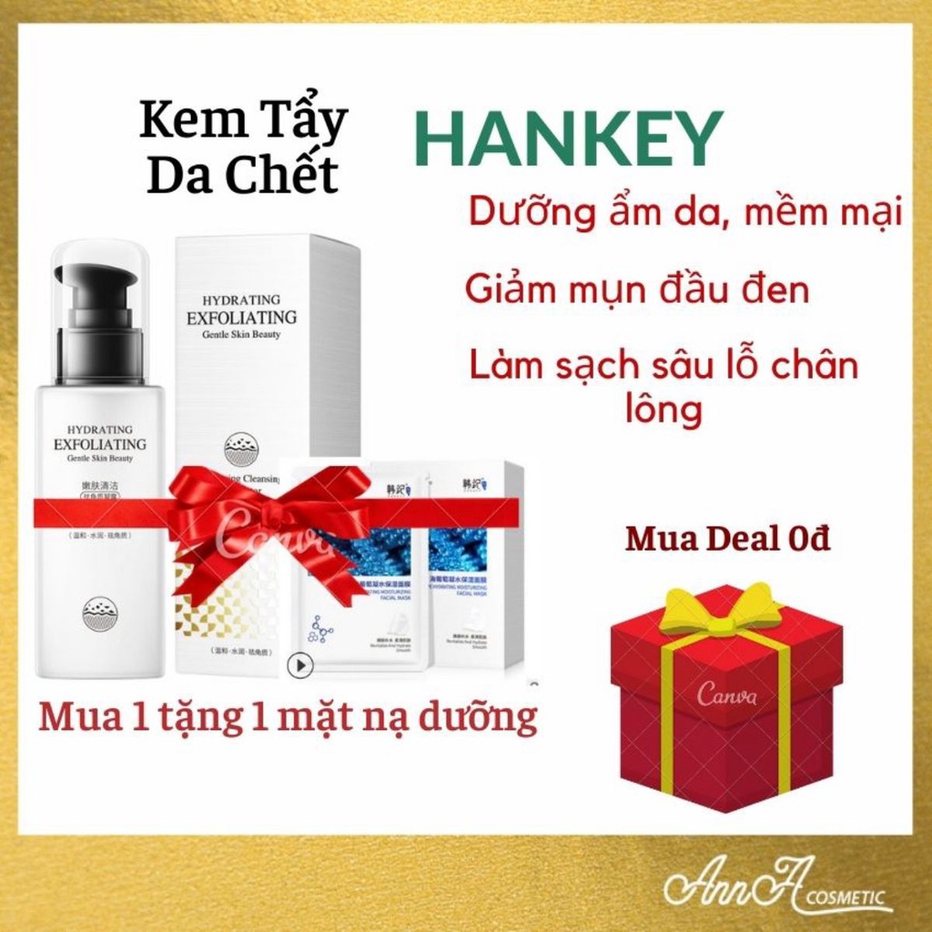 Kem Tẩy Tế Bào Chết Da Mặt Hankey Cao Cấp Làm Sạch Dưỡng Ẩm Trẻ Hóa Da Hàng Nội Địa Trung-AnnA.40.Cosmetic