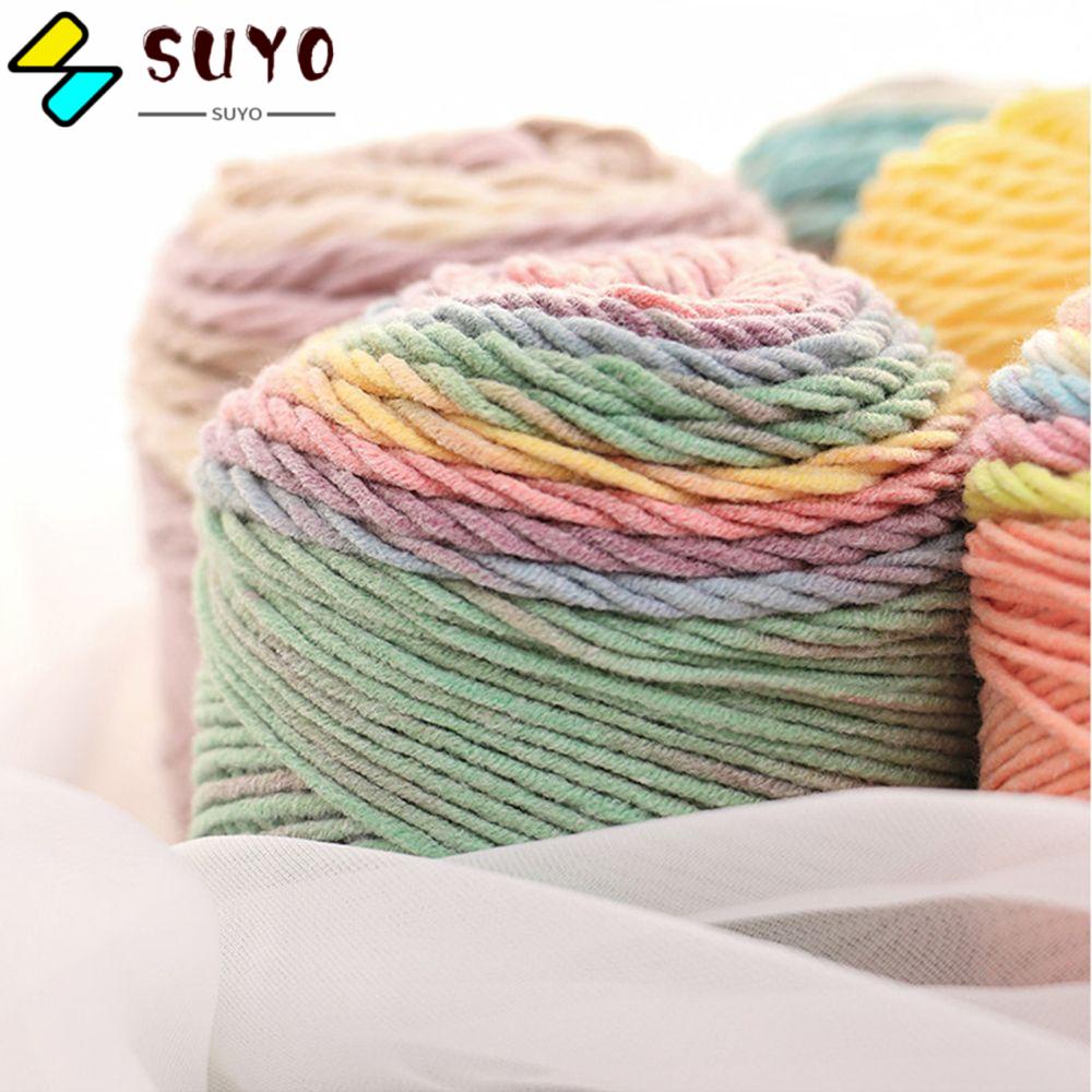 Cuộn Len Sợi To Mềm Mại Màu Sắc Cầu Vồng 100g