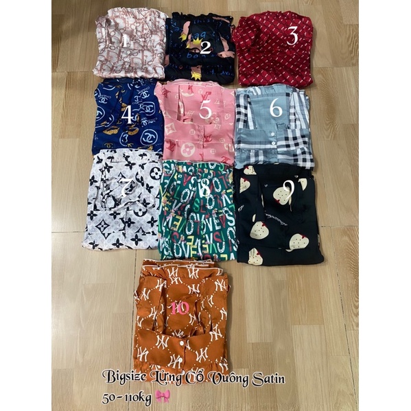Đồ bộ Lụa Cao cấp 3 size (45-110kg) - Hàng chuẩn size, chất đẹp