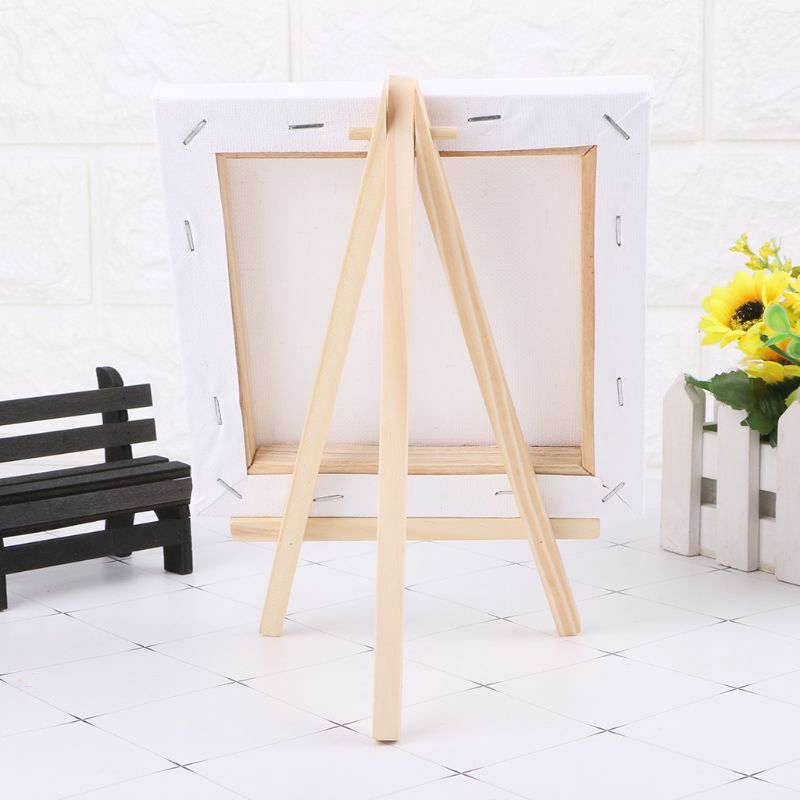 Bộ giá vẽ gỗ tự nhiên và vải cỡ nhỏ