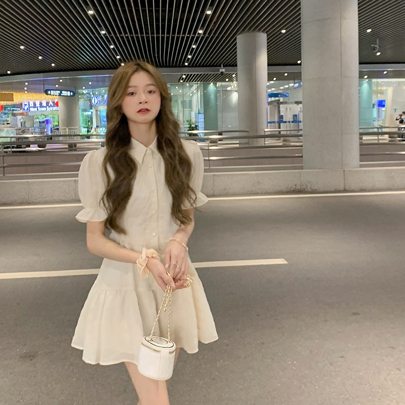 Váy Thiết Kế Cao Cấp, Đầm Thiết Kế Sang Chảnh, Váy Ngắn Hot Girl Tay Bồng - Eo Thon - Cổ Bẻ | BigBuy360 - bigbuy360.vn