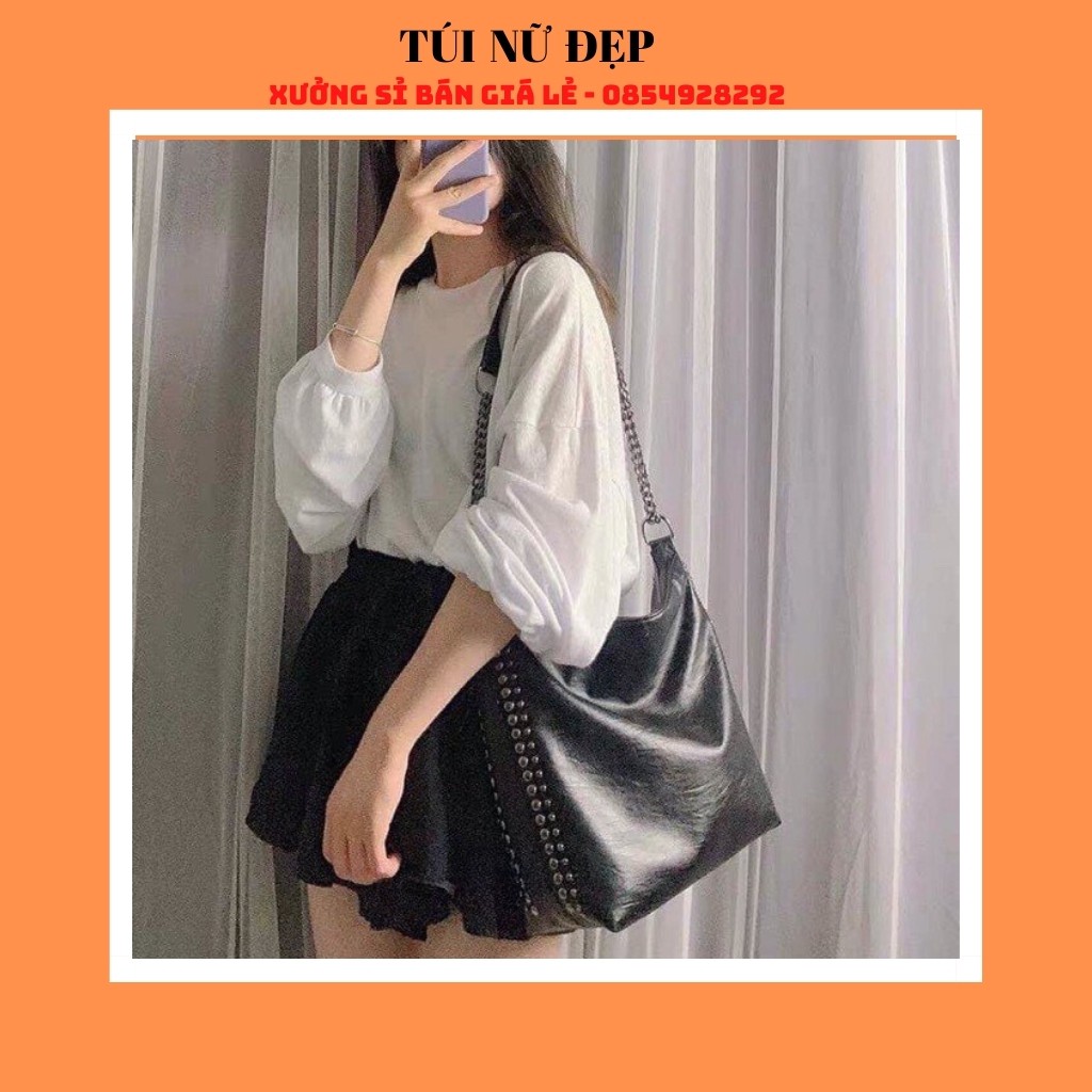 Túi Tote Viền đinh 💖 FREESHIP 💖 chất da mịn siêu đẹp, đựng được giấy A4