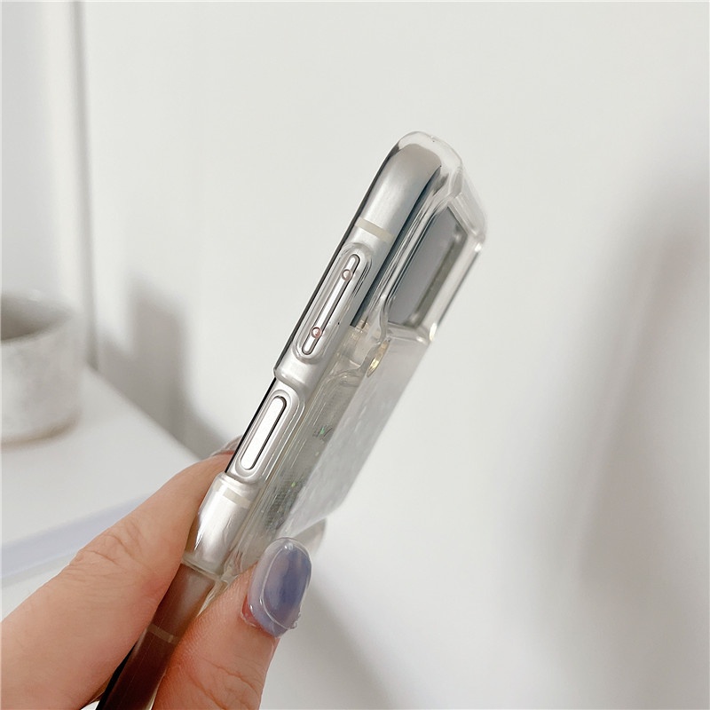 Ốp Điện Thoại Trong Suốt Dạng Lỏng Chống Sốc Họa Tiết Kim Tuyến Nước Cho Samsung Galaxy Z Flip 3 5G Z Flip 3 Zflip3 Z Flip3