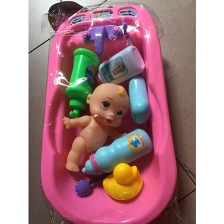 Combo đồ hàng thau tắm búp bê