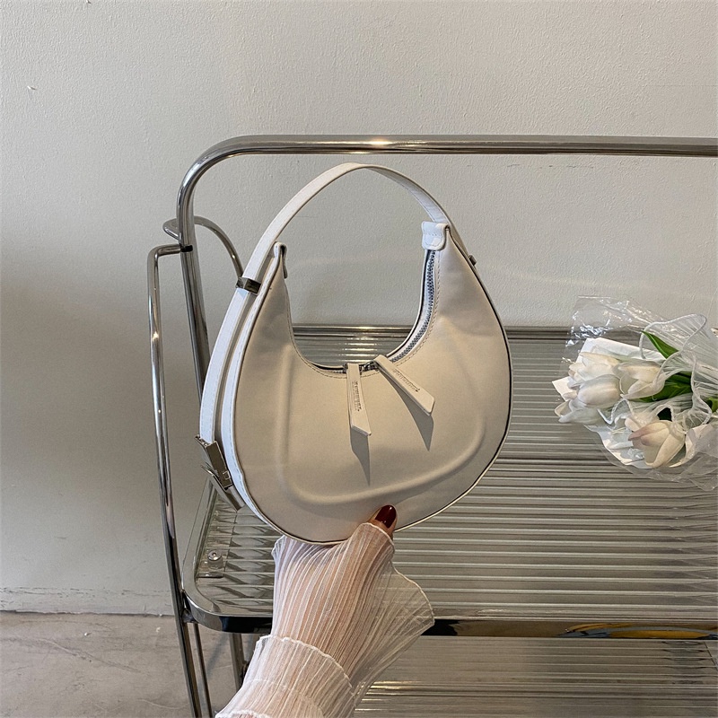 Túi Xách Kẹp Nách Hình Bán Nguyệt Thiết Kế Đơn Giản Thời Trang Cho Nữ