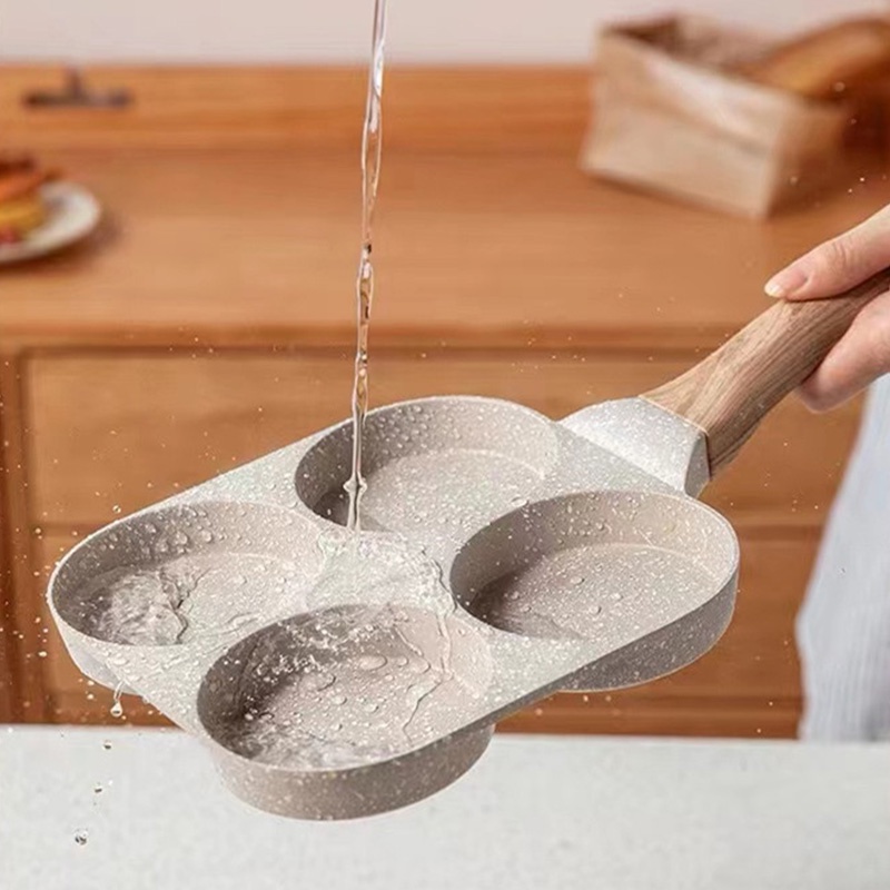 Only HOUSE Chảo Đá Y Tế Bốn Lỗ Chống Dính Mini Omelette Pa