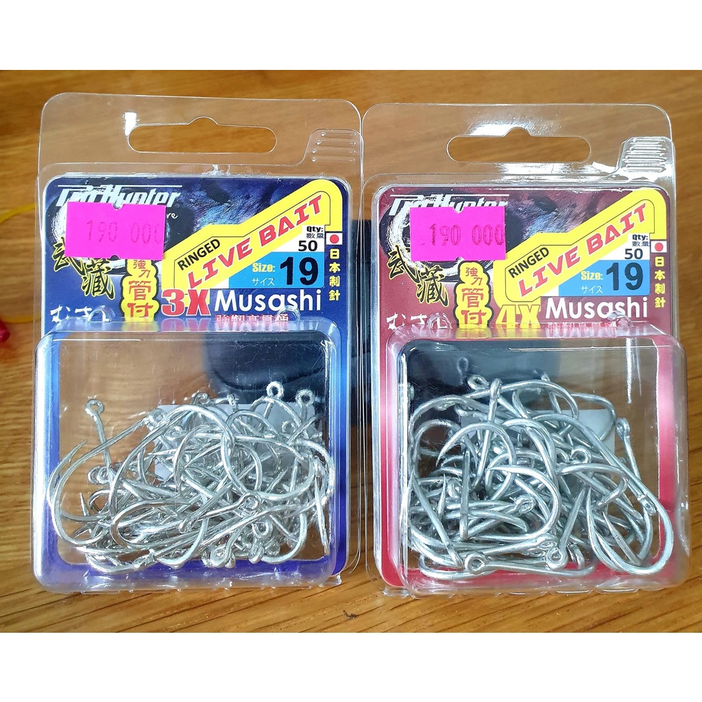 LƯỠI ĐƠN CÂU CÁ PH MUSASHI LIVE BAIT HOOKS 4X