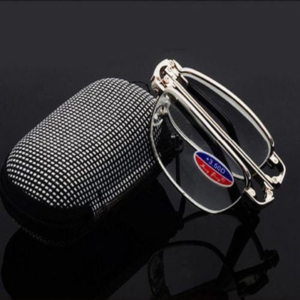 Kính Đọc Sách Có Thể Gấp Gọn Bằng Kim Loại Màu Bạc Thời Trang +1/ +1.5/ +2 /+2.5/ +3
