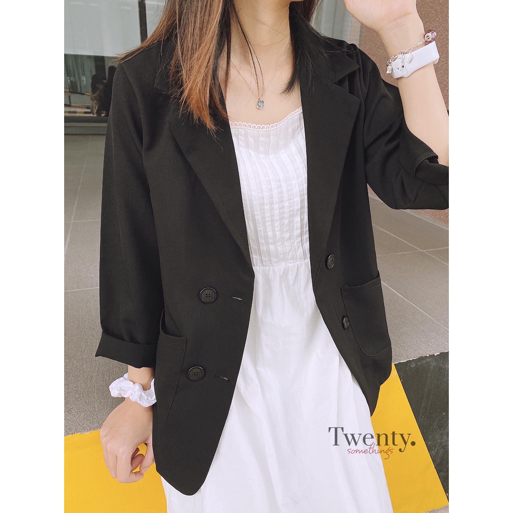 ÁO BLAZER 2 LỚP HÀN QUỐC NHIỀU MÀU (ảnh thật/sẵn/video)