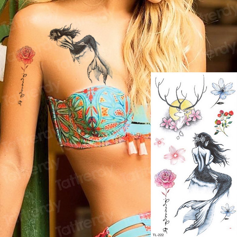 Hình Xăm Dán Tạm Thời Họa Tiết mandala Quyến Rũ Cho Nữ