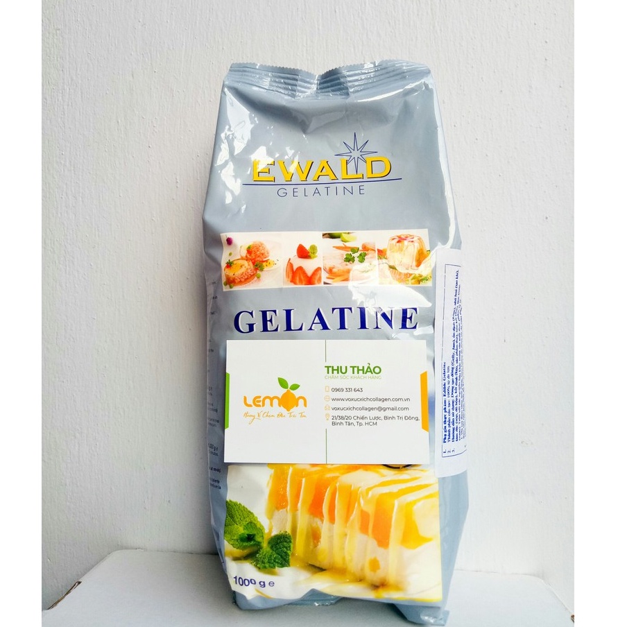 1Kg Bột Gelatine Ewald Đức làm mousse, tàu hủ, kẹo dẻo, chè khúc bạch