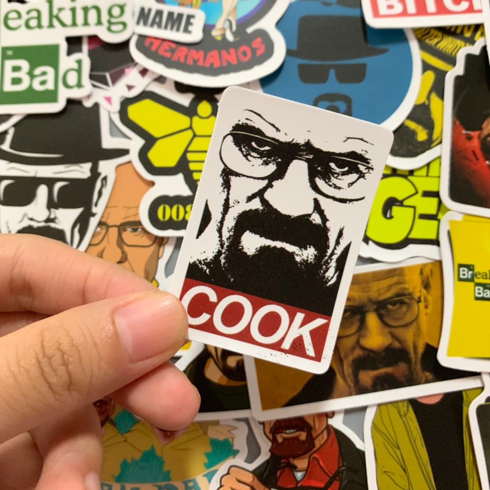 50PCS Breaking Bad Waterproof Sticker  Movie For Luggage Car Guaitar Skateboard Phone Laptop Bicycle Motor Stickers