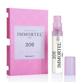 Nước hoa nữ IMMORTEL 206 Eau De Parfum 3ml