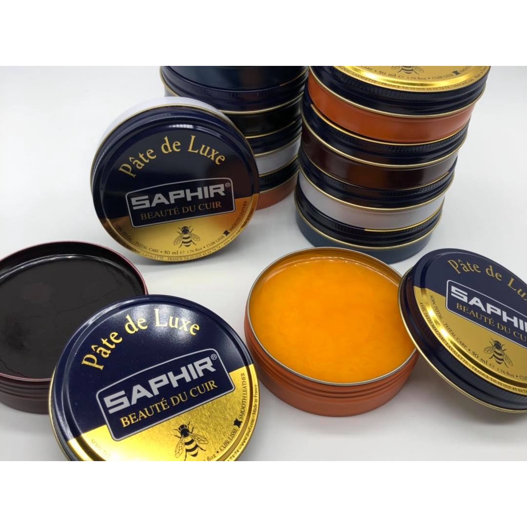 Xi Đánh Giày, Xi Dưỡng, Đánh Bóng Đồ Da Dòng Xi Sáp Saphir Trung Cấp BDC Pate de luxe 50ml ( có 9 màu để lựa chọn)