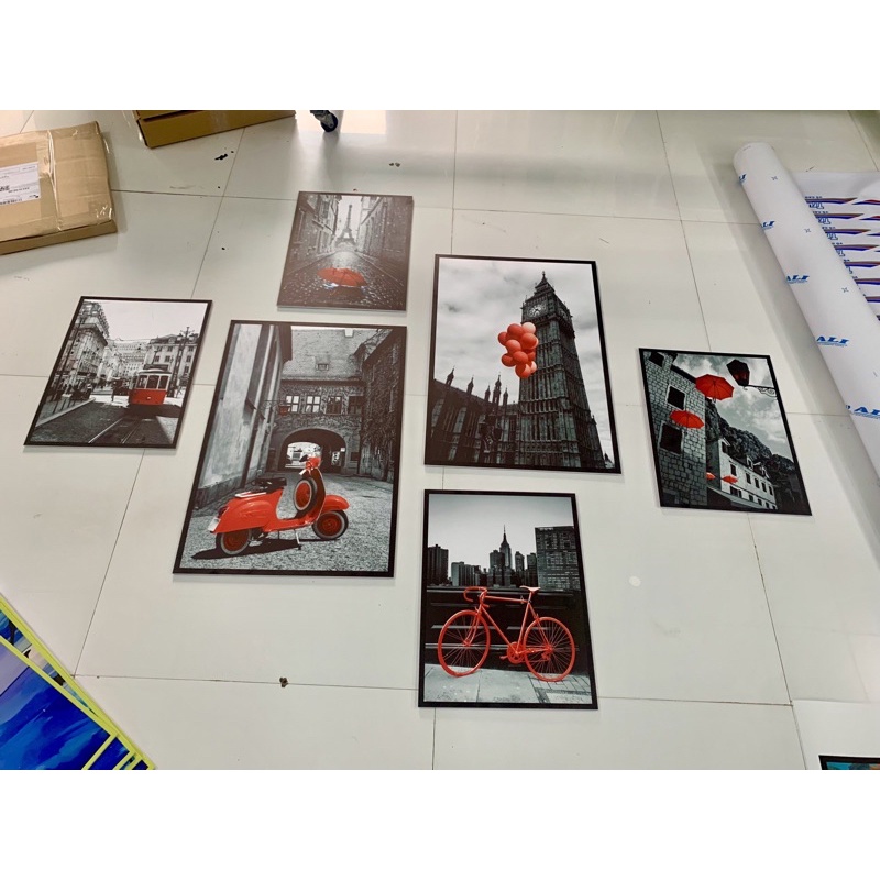 Bộ 6 Tranh Fomex Treo Tường - Dán Tường - GIÁ SIÊU RẺ - tranhdecor - tranhtrangtri - Chuối Decor