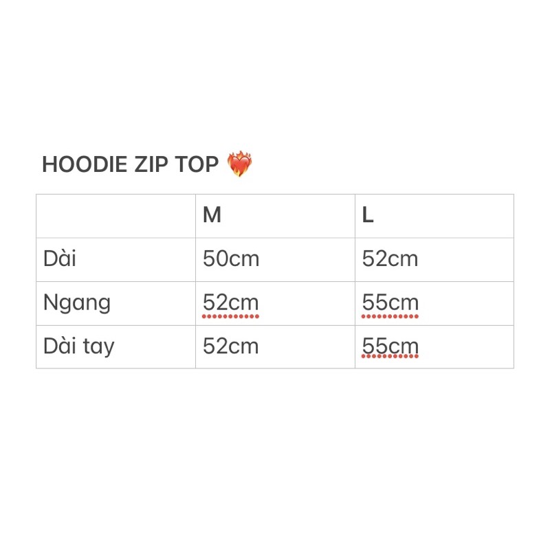 HOODIE ZIP TOP ❤️‍