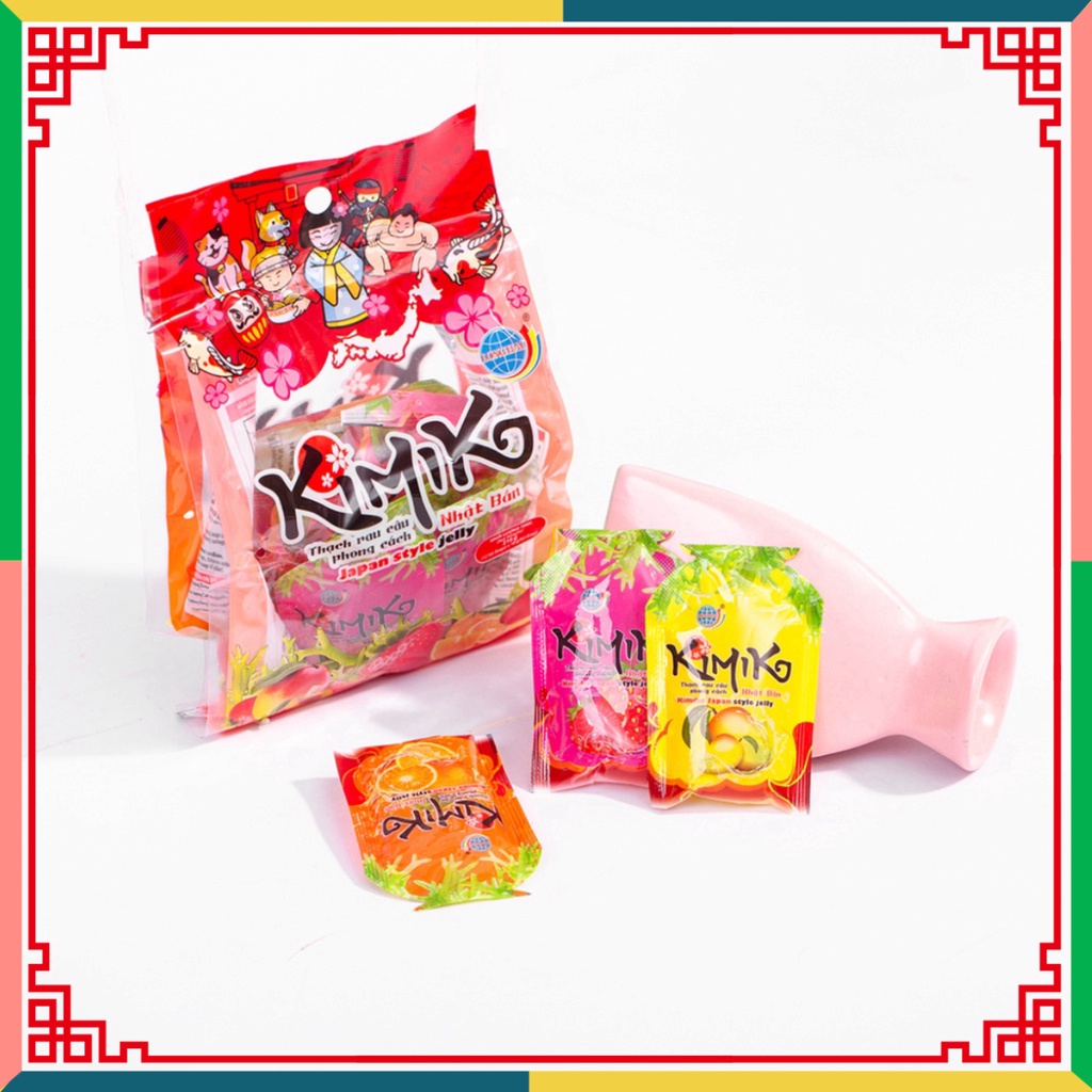 Thạch rau câu Long Hải phong thái Japan KIMIKO túi 216 g