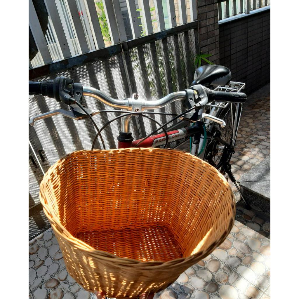 Giỏ Đựng Đồ, Giỏ Xe Đạp, Giỏ Mây Đan Thủ Công Bền Chắc - Làm Giỏ Xe,Kích thước Dài Rộng Cao 38x30x25 cm