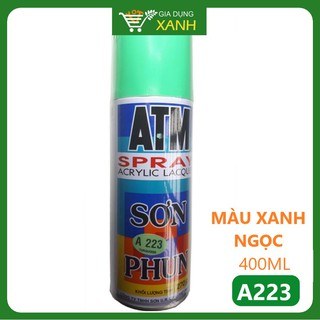 Sơn xịt ATM màu xanh ngọc A223, 400ml