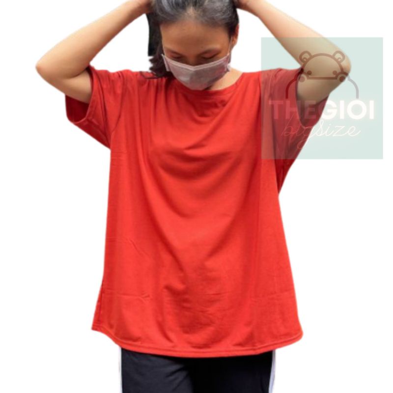 Áo thun bigsize unisex form rộng nam nữ 40kg - 100kg