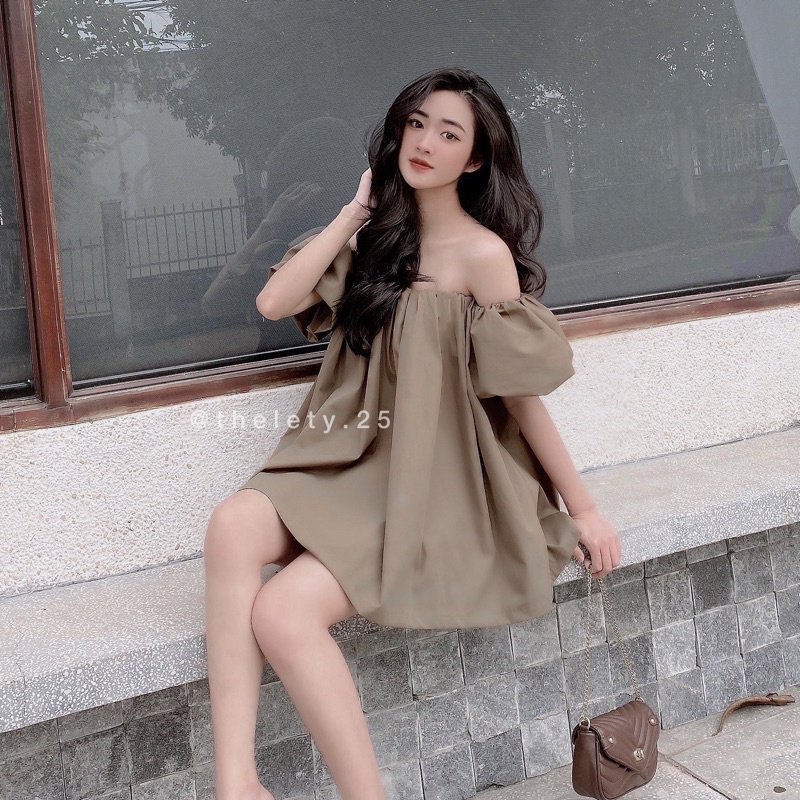[Mã SKAMFSW175 giảm 10K đơn 50K] Áo Trễ Vai Tay Bồng BEARY OFF - THELETY.25