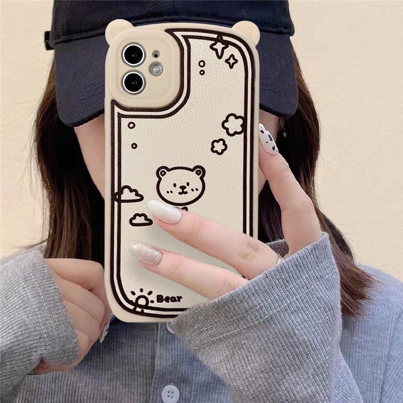 Ốp Điện Thoại Mềm Hình Gấu Hoạt Hình Dễ Thương Cho Apple 11 Xs/XR Iphone12 Set 7P/8/6S 13Promax