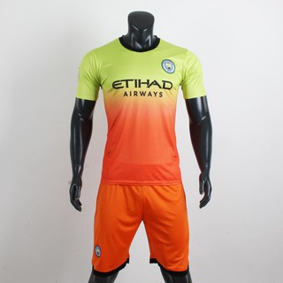 Bộ Quần Áo Bóng Đá Câu Lạc Bộ Manchester City màu cam mùa giải 2019 2020