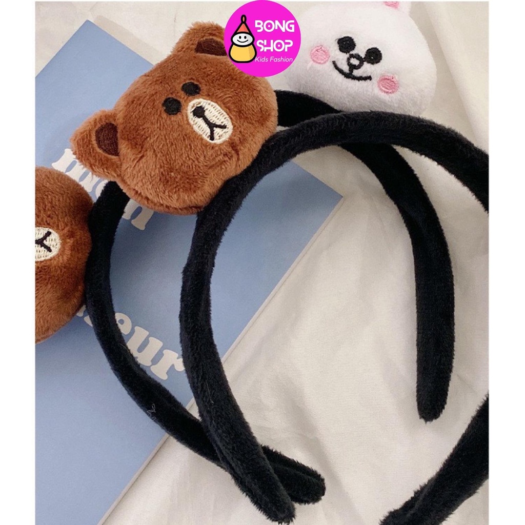 Băng Đô Cài Tóc Chống Trượt Hình Chú Gấu,Thỏ, vịt Nhồi Bông Dễ Thương