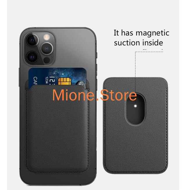 MIONE Ví đựng thẻ mini táo sạc ko dây táo có nam châm thời trang cho táo 15 14 13 Pro Max