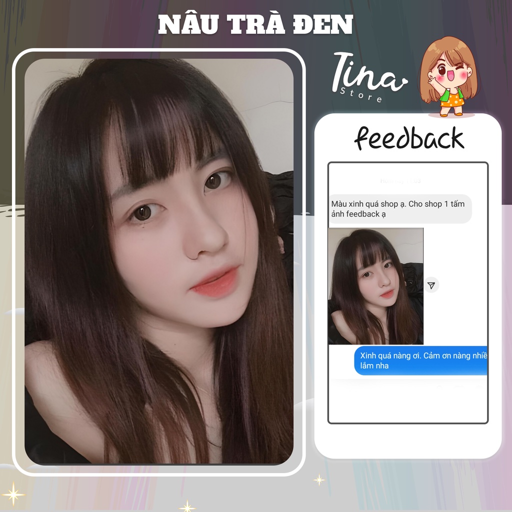 Thuốc Nhuộm Tóc Koolpro Màu NÂU TRÀ ĐEN Không Tẩy Tuýp 100g