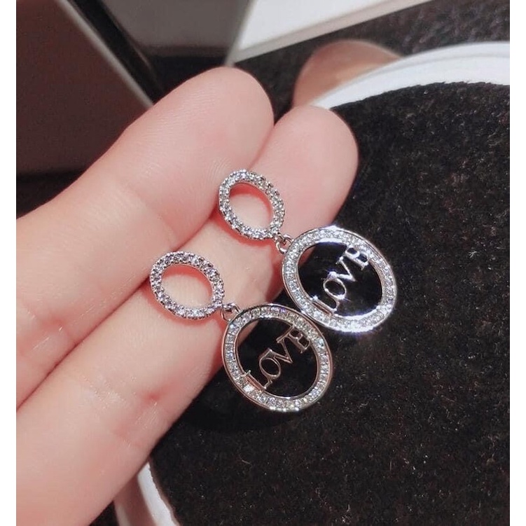 Bông tai hình học đá siêu lấp lánh MẪU HOT hàng quảng châu