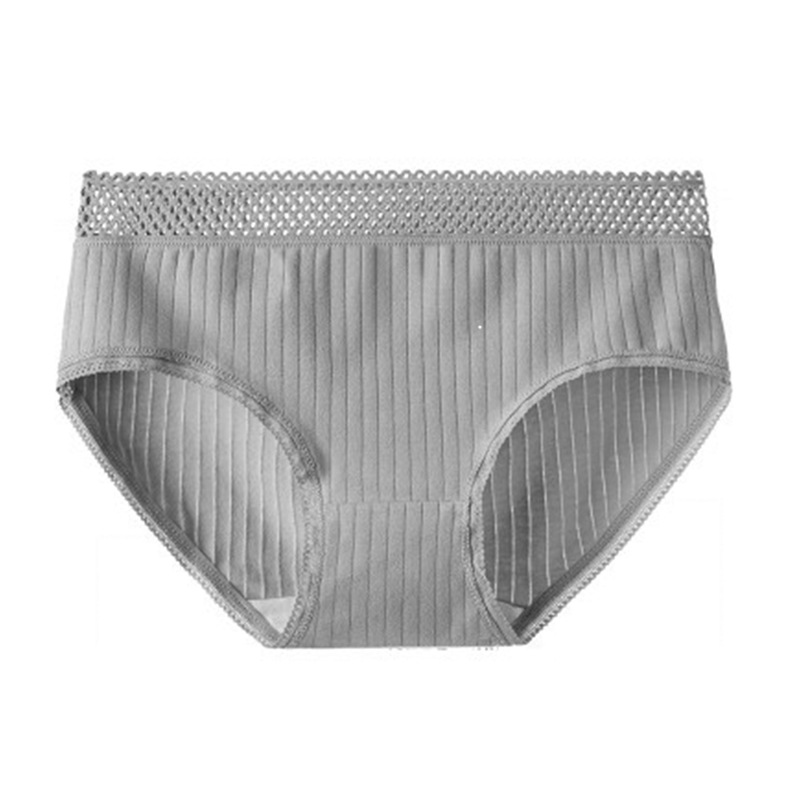Quần lót cotton màu trơn kháng khuẩn kiểu dáng đơn giản xinh xắn cho nữ