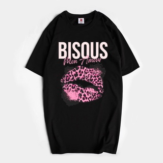 Áo phông unisex chất liệu cotton hoạ tiết bisous mã