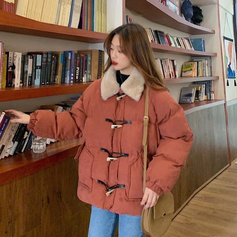 Áo phao cúc khuy sừng 2020