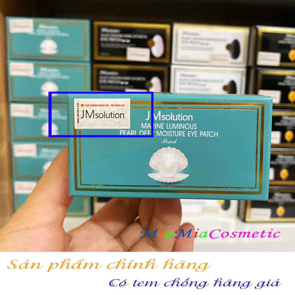 Mặt Nạ Mắt Ngọc Trai Jm Solution Marine Luminous Pearl Deep Moisture Eye Patch Chống Lão Hóa, Giảm Thâm Quầng