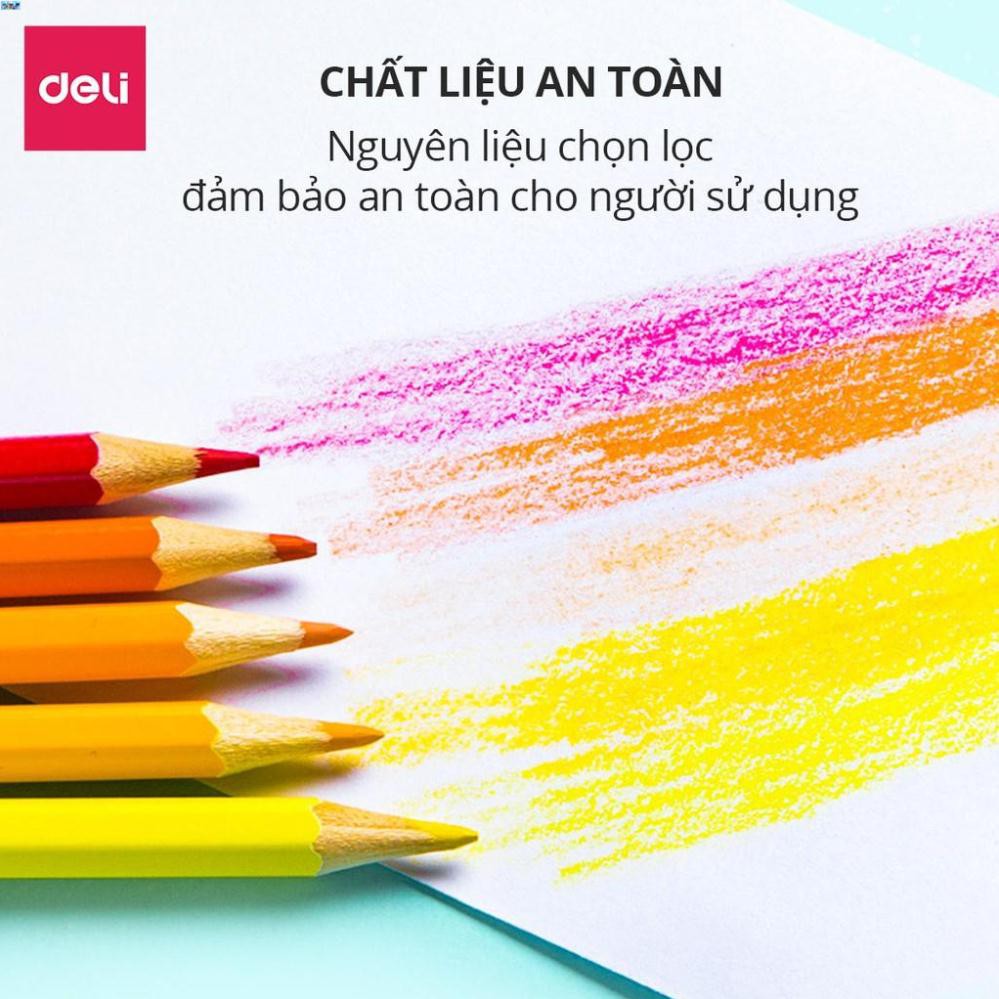 Bút chì màu chuyên nghiệp dạng cốc Deli 24/36/48 màu - 68123/68124/68125 .