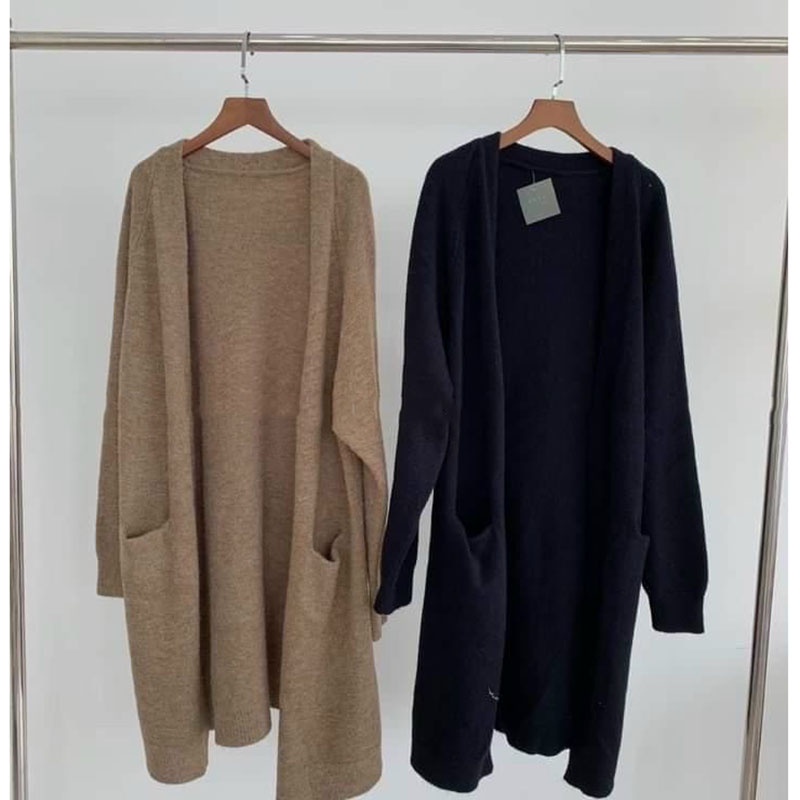 Áo Khoác Cardigan Len Lông Thỏ Dáng 2 Túi Trước M440- TT Korean