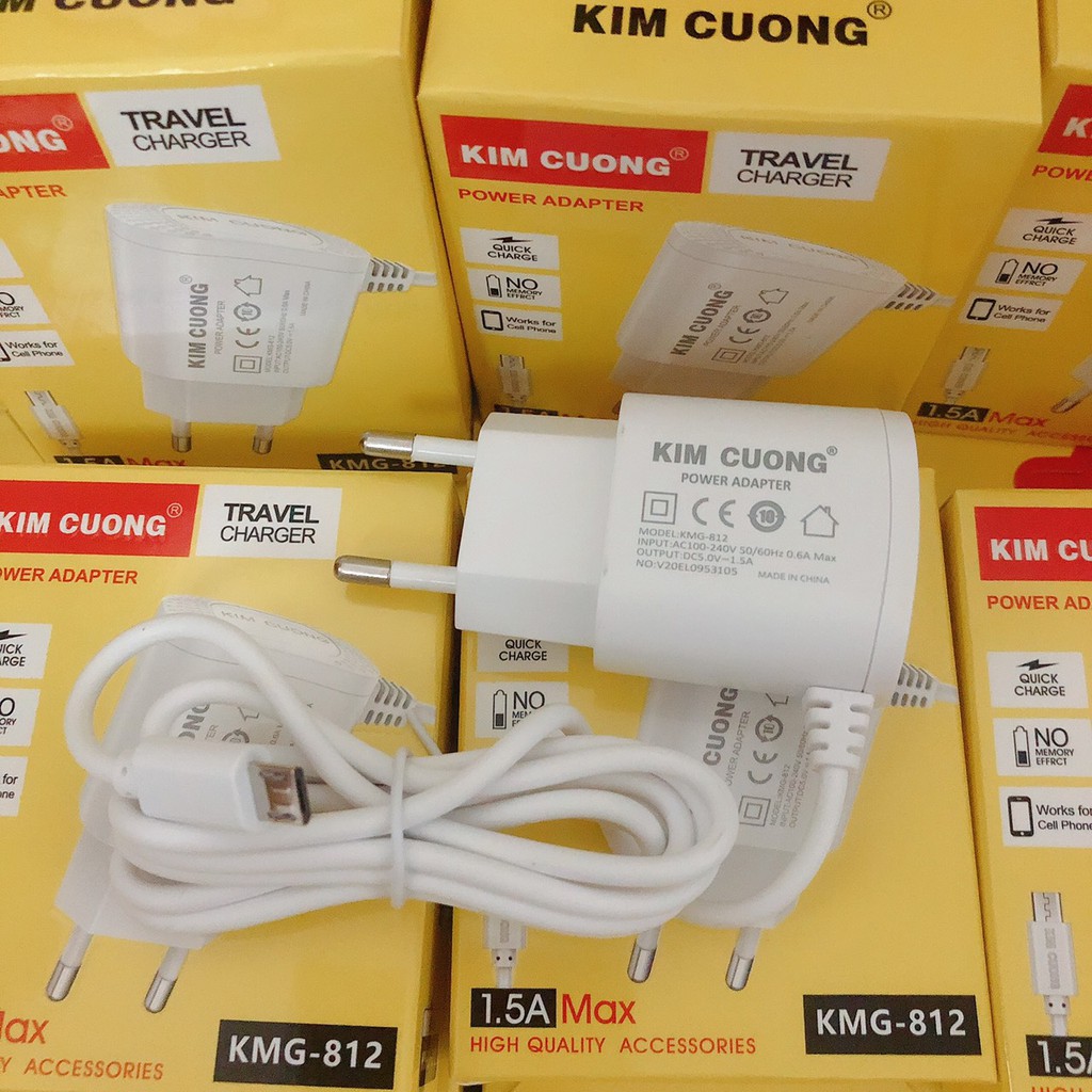 Bộ sạc điện thoại, sạc nhanh iphone/samsung/android Kim Cương 812 liền dây - Việt Linh Store