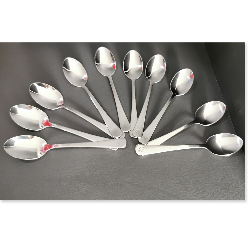 bộ 10 muỗng inox cho bé mầm non loại 1