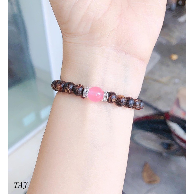 Vòng trầm sánh kết hợp đá phong thuỷ😍FREESHIP 😍đủ màu dad  - HT Jewelry