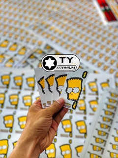 Tem Simpson lấp ló phản quang dán xe , điện thoại