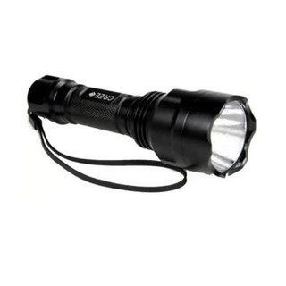 Combo 3 món đèn pin siêu sáng c8: đèn pin lớn + sạc + pin