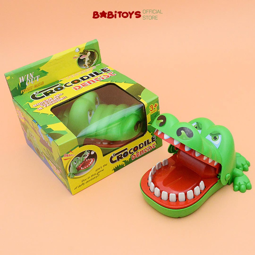Đồ chơi khám răng cá sấu loại to, trò chơi cá sấu cắn tay vui nhộn, đồ chơi gắn kết gia đình