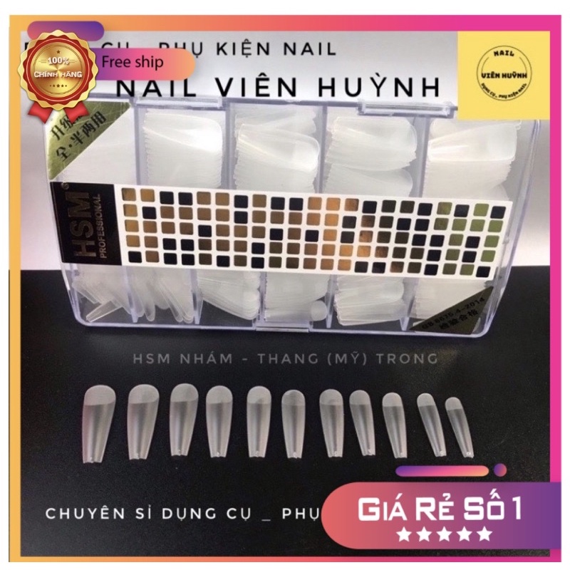 Móng Úp Nhám Hsm, Form Thang, Màu Trong , Màu Đục ( Form Chuẩn Đẹp )