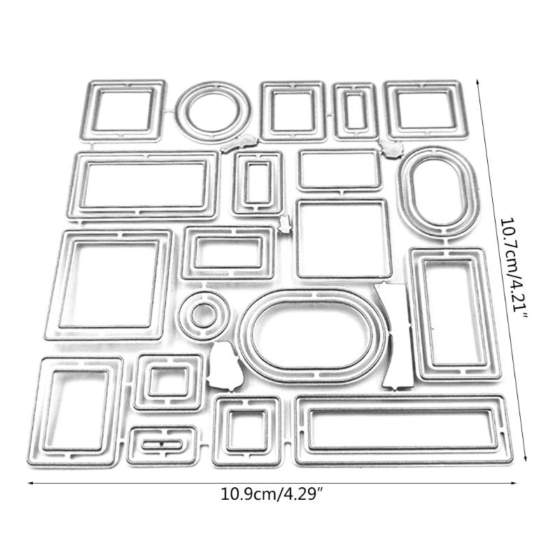 Khuôn cắt hình hộp vuông bằng kim loại dùng trang trí thiệp sổ tay DIY