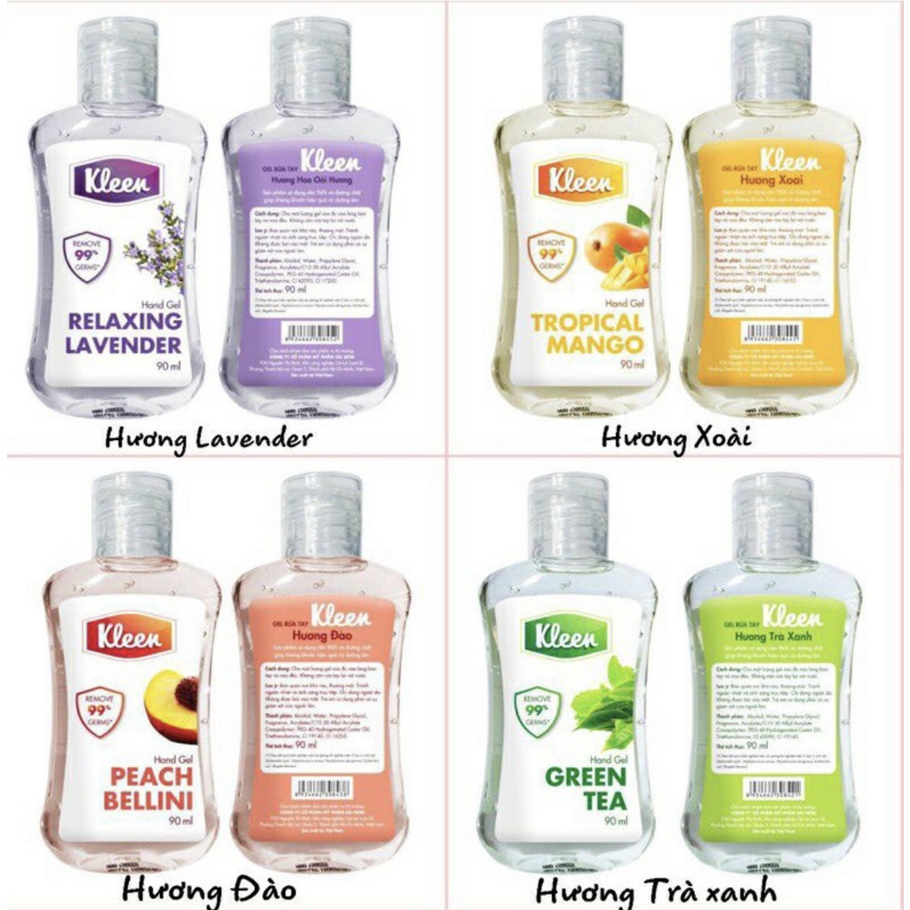 Nước rửa tay khô dạng gel diệt 99% vi khuẩn Kleen