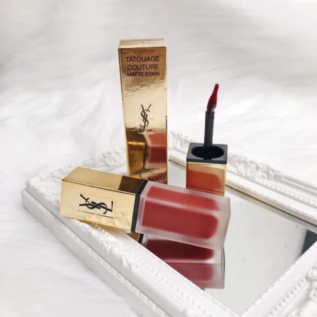 Son Kem YSL Tatouage Couture Matte Stain full size 6ml siêu đẹp , lì môi, son ysl Bông-cosmestics | BigBuy360 - bigbuy360.vn