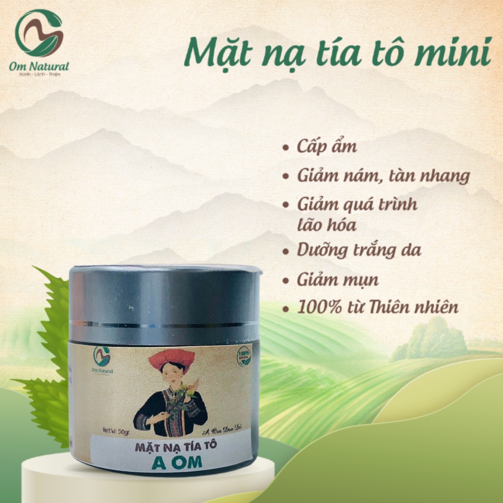 Mặt Nạ Tía Tô Dành Cho Da Nám, Tàn Nhang A Om Mini 10gr