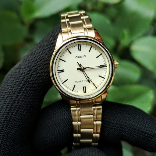 ĐỒNG HỒ NỮ CASIO LTP-V005G-9AUDF DÂY KIM LOẠI SẮC VÀNG KIM